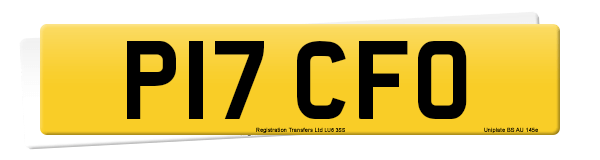 Registration number P17 CFO